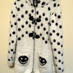Super cute fuzzy happy face sweater!